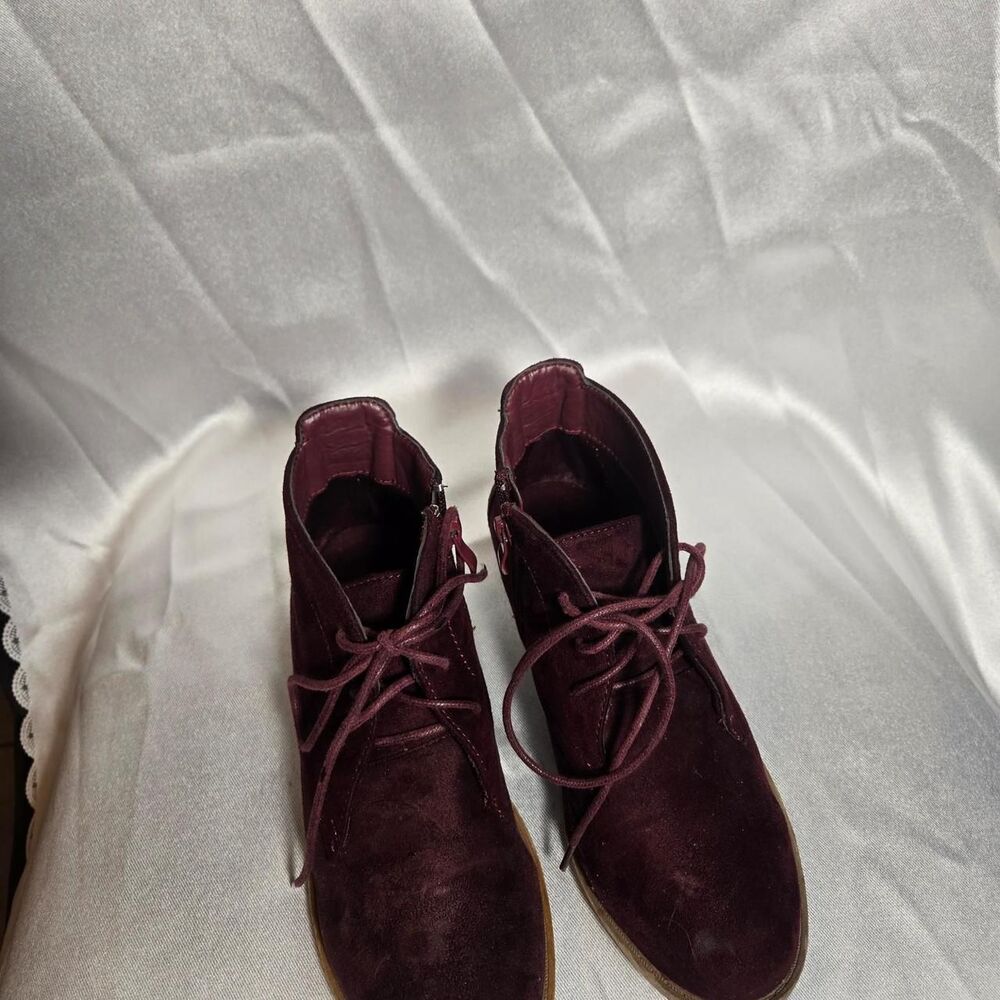 Women's Burgundy Ankle Boots Size 6.5